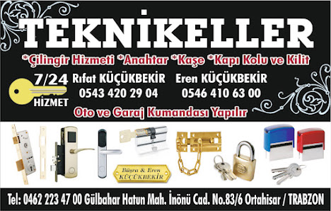 Teknikeller Anahtar Çilingir Kaşe Hizmetleri